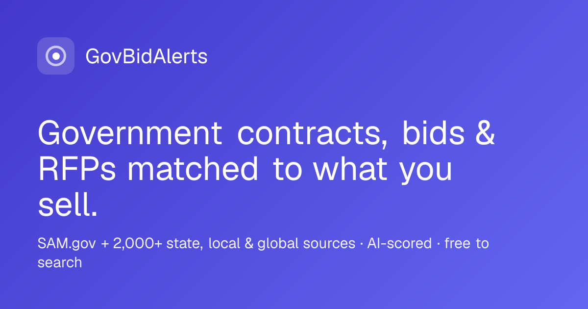 Graphic Design Contracts & Bids · GovBidAlerts